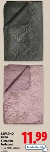 Lidl LIVARNO home Fluwelen bedsprei aanbieding