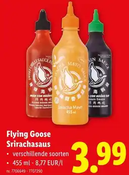 Lidl Flying Goose Srirachasaus aanbieding