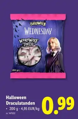Lidl Halloween Draculatanden aanbieding