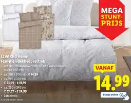 Lidl LIVARNO home Flanellen dekbedovertrek aanbieding