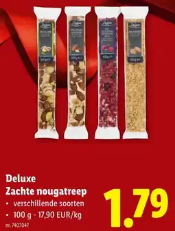 Lidl Deluxe Zachte nougatreep aanbieding