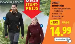Lidl CRIVIT Softshelljas aanbieding