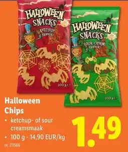 Lidl Halloween Chips aanbieding