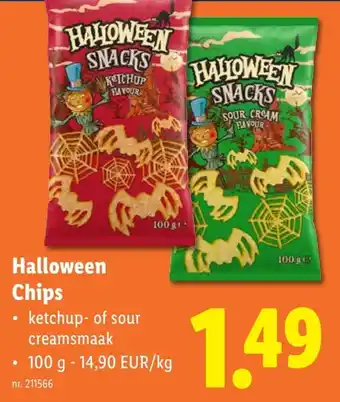 Lidl Halloween Chips aanbieding