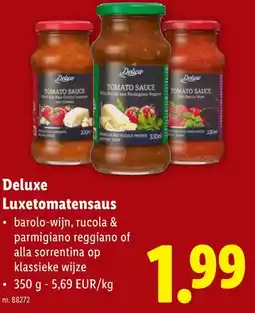 Lidl Deluxe Luxetomatensaus aanbieding