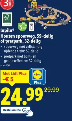 Lidl lupilu Houten spoorweg, 59-delig of pretpark, 32-delig aanbieding