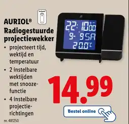 Lidl AURIOL Radiogestuurde projectiewekker aanbieding