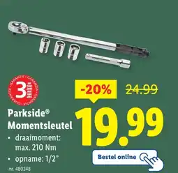 Lidl Parkside Momentsleutel aanbieding