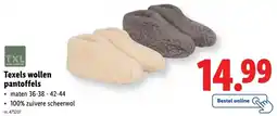 Lidl Texels wollen pantoffels aanbieding