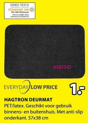 Jysk Hagtron deurmat aanbieding