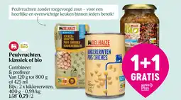 Delhaize Peulvruchten, klassiek of bio aanbieding