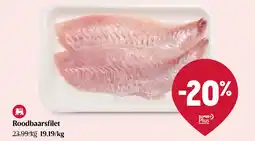 Delhaize Roodbaarsfilet aanbieding