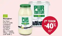 Delhaize Bioyoghurt aanbieding