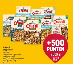 Delhaize Cruesli of granola aanbieding