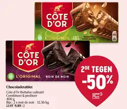 Delhaize Chocoladetablet aanbieding