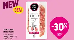 Delhaize Worst met hazelnoten aanbieding