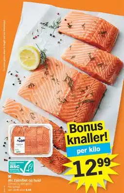 Albert Heijn AH Zalmfilet op huid aanbieding