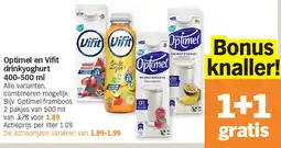 Albert Heijn Optimel en Vifit drinkyoghurt 400-500 ml aanbieding
