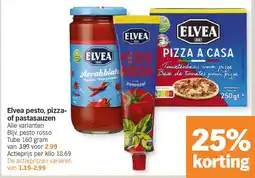 Albert Heijn Elvea pesto, pizzaof pastasauzen aanbieding