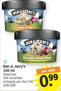 Albert Heijn Ben & Jerry's 100 ml aanbieding