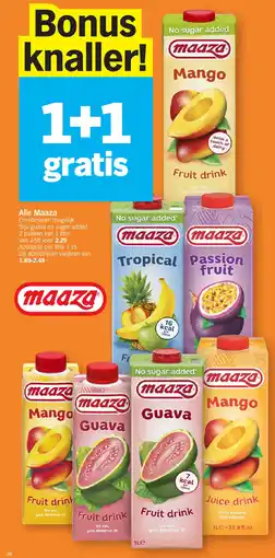 Albert Heijn Alle Maaza aanbieding