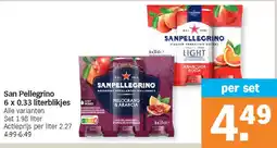Albert Heijn San Pellegrino 6 x 0.33 literblikjes aanbieding