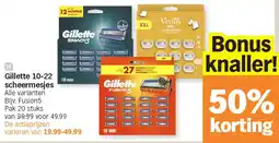 Albert Heijn Gillette 10-22 scheermesjes aanbieding
