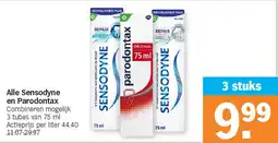 Albert Heijn Alle Sensodyne en Parodontax aanbieding