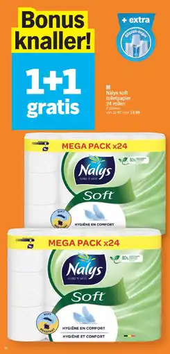 Albert Heijn Nalys soft toiletpapier 24 rollen aanbieding