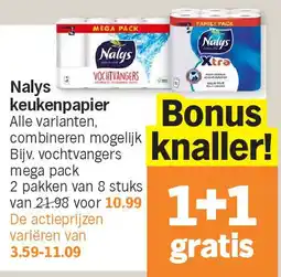 Albert Heijn Nalys keukenpapier aanbieding