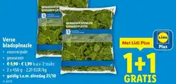 Lidl Verse bladspinazie aanbieding