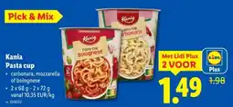 Lidl Kania Pasta cup aanbieding