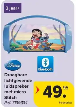 Carrefour Draagbare lichtgevende luidspreker met micro Stitch aanbieding