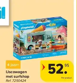 Carrefour IJscowagen met surfshop aanbieding