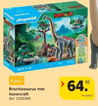 Carrefour Brachiosaurus met hovercraft aanbieding