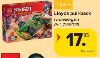 Carrefour Lloyds pull-back racewagen aanbieding