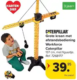 Carrefour Grote kraan met afstandsbediening Workforce Caterpillar aanbieding