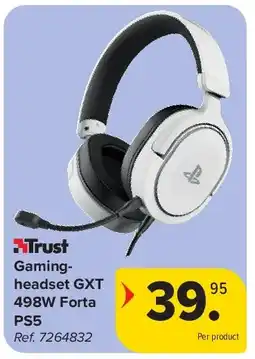 Carrefour Gamingheadset GXT 498W Forta PS5 aanbieding
