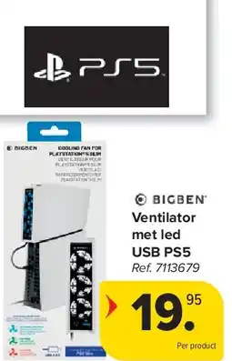 Carrefour Ventilator met led USB PS5 aanbieding