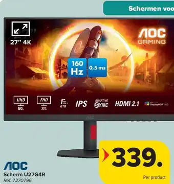 Carrefour Scherm U27G4R aanbieding