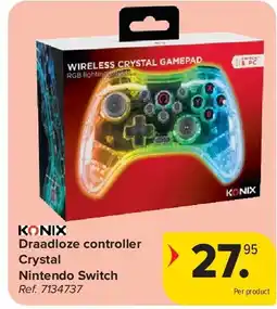 Carrefour Draadloze controller Crystal Nintendo Switch aanbieding
