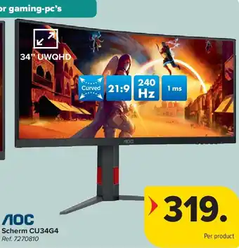 Carrefour Scherm CU34G4 aanbieding