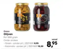 Hanos Gaea olijven kalamata zonder pit aanbieding