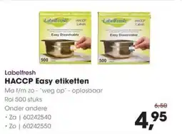Hanos Labelfresh haccp easy etiketten aanbieding