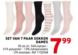 Trafic Set van 7 paar sokken dames aanbieding