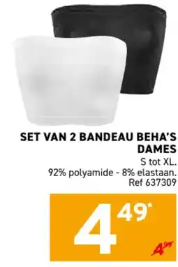 Trafic Set van 2 bandeau beha's dames aanbieding