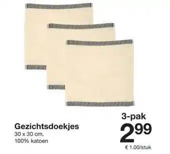 Zeeman Gezichtsdoekjes aanbieding