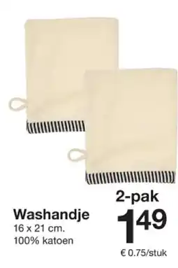 Zeeman Washandje aanbieding