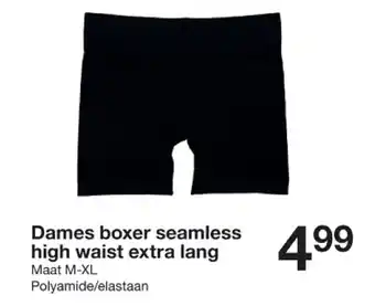 Zeeman Dames boxer seamless high waist extra lang aanbieding