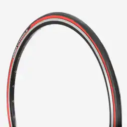Decathlon Buitenband voor racefiets Lithion 2 rood 700X25 vouwband / ETRTO25-622 aanbieding